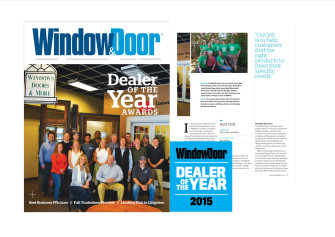 2015 Dealer of the Year by Window & Door Magazine